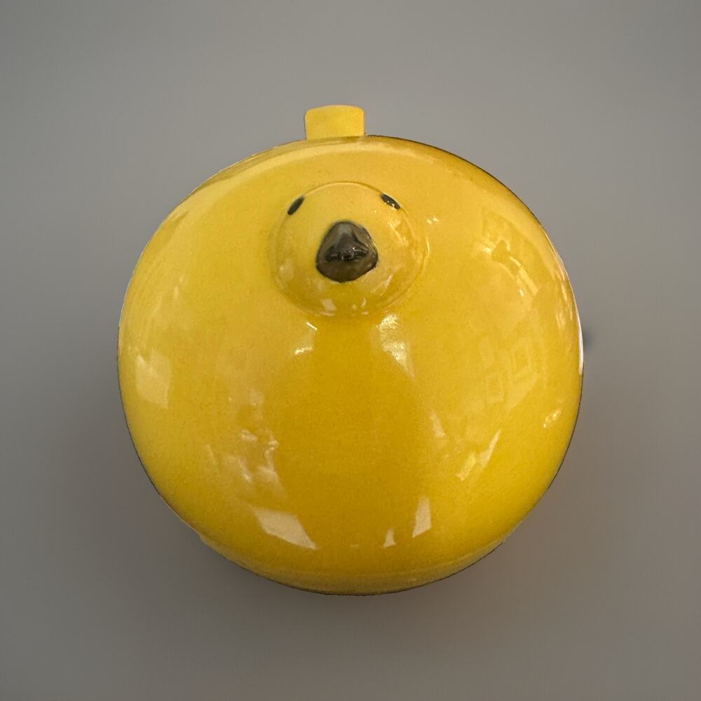 Big Fat Yellow & Black Ceramic Bird Figurine 7.5” Tall Cottage Core‎ Cute